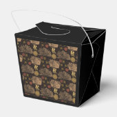 Vintage Honeycomb Bee Black Baby Dusche Geschenkschachtel (Rückseite)
