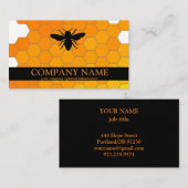 Vintage Honeycomb BeeKeeper Honey Apairist Bus Visitenkarte (Vorne/Hinten)