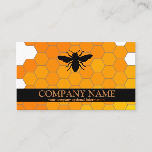 Vintage Honeycomb BeeKeeper Honey Apairist Bus Visitenkarte (Vorderseite)