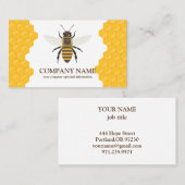 Vintage Honeycomb BeeKeeper Honey Apairist Bus Visitenkarte (Vorne/Hinten)