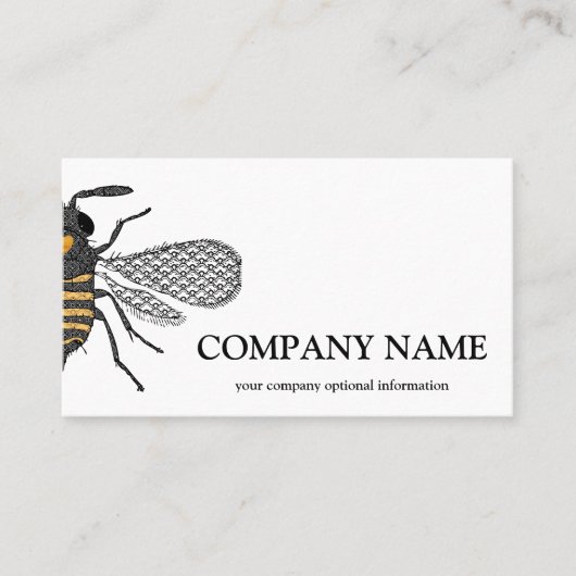 Vintage Honeycomb BeeKeeper Honey Apairist Bus Visitenkarte (Vorderseite)