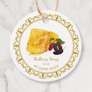 Vintage Honeycomb Mulberry Infused Honey Hang Tag Geschenkanhänger