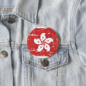 Vintage-Hongkong-Flagge Button (Beispiel)