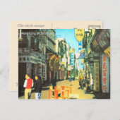 Vintage, Hongkong, Victoria Street Postkarte (Vorne/Hinten)