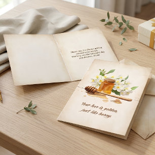 Vintage-Honig-Blumen-Editierbare-Mutter-Grußkarte Karte