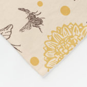 Vintage Honigbiene Fleecedecke (Ecke)