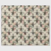 Vintage Honigbiene Geschenkpapier (Flach)
