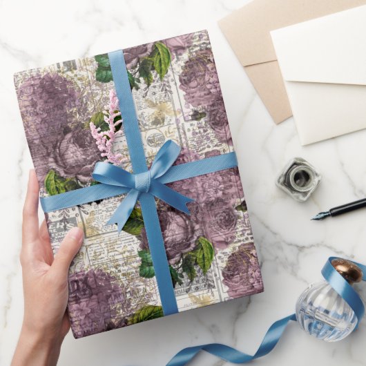 Vintage Honigbiene-Muster Geschenkpapier (Schenken)