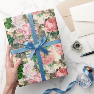 Vintage Honigbiene-Muster Geschenkpapier