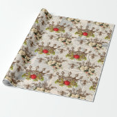 Vintage Honigbiene-Muster Geschenkpapier (Ungerollt)