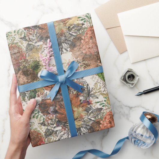 Vintage Honigbiene-Muster  Geschenkpapier (Schenken)