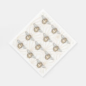 Vintage Honigbiene Serviette (Ecke)