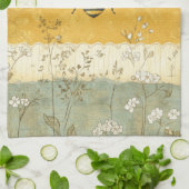 Vintage Honigbiene Wildblumengarten (3) Geschirrtuch (Gefaltet)