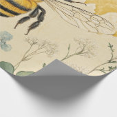 Vintage Honigbiene Wildblumengarten (5) Geschenkpapier (Ecke)