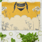 Vintage Honigbiene Wildblumengarten (6) Geschirrtuch (Gefaltet)