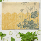 Vintage-Honigbiene-Wildblumengarten (8) Geschirrtuch (Gefaltet)