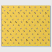 Vintage Honigbienen Französisch Provenzalgelb Geschenkpapier (Flach)