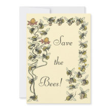 Vintage Honigbienen Musik spielen Rettete die Bien