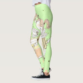 Vintage Honigbienendekor Leggings (Links)