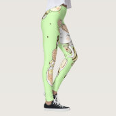 Vintage Honigbienendekor Leggings (Rechts)