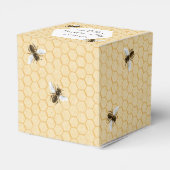 Vintage Honigbienenhochzeit Geschenkschachtel (Rückseite)