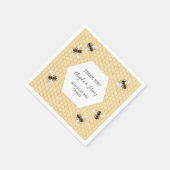 Vintage Honigbienenhochzeit Serviette (Ecke)