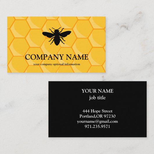 Vintage Honigwabenkraut-BieneKeeper Honigapairist Visitenkarte (Vorne/Hinten)