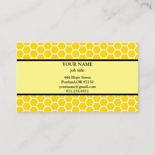 Vintage Honigwabenkraut-BieneKeeper Honigapairist Visitenkarte (Rückseite)