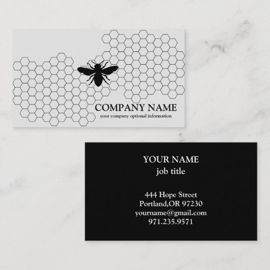 Vintage Honigwabenkraut-BieneKeeper Honigapairist Visitenkarte (Vorne/Hinten)