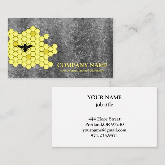 Vintage Honigwabenkraut-BieneKeeper Honigapairist Visitenkarte (Vorne/Hinten)