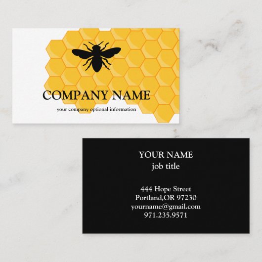 Vintage Honigwabenkraut-BieneKeeper Honigapairist Visitenkarte (Vorne/Hinten)