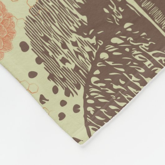 Vintage Honigwabenrübe Fleecedecke (Ecke)