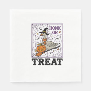 Vintage Honk Or Treat Hexen-Gans Halloween-Shirt_ Serviette