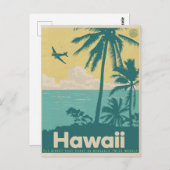 Vintage Honolulu Aviation Travel Postcard Postkarte (Vorne/Hinten)