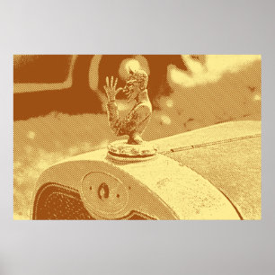 Vintage Hood Ornament Canvas Print Poster