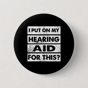 Vintage Hörgeschädigtes Gehörloses Bewusstsein ASL Button