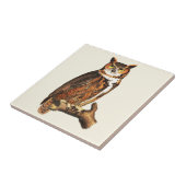 Vintage Hornkeule zeichnend Fliese (Seite)