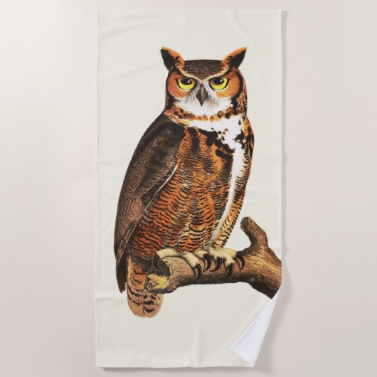 Vintage Hornkeule zeichnend Strandtuch (Vorderseite)