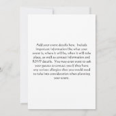 Vintage Hornschale Einladung (Rückseite)