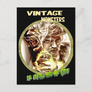 Vintage Horror Filmkunst Postkarte