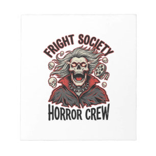 Vintage-Horror-Shirt Fright Society Totenkopf-Desi Notizblock