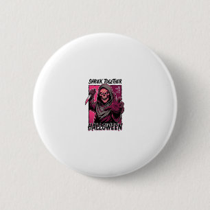 Vintage-Horror-Shirt mit graviertem Slasher-Hallow Button