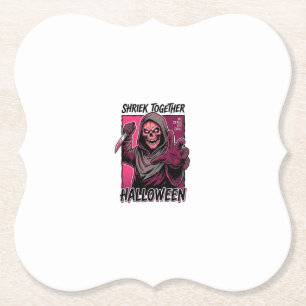 Vintage-Horror-Shirt mit graviertem Slasher-Hallow Untersetzer