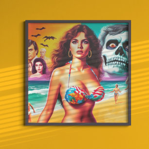 Vintage-Horror-Sommergirl Poster