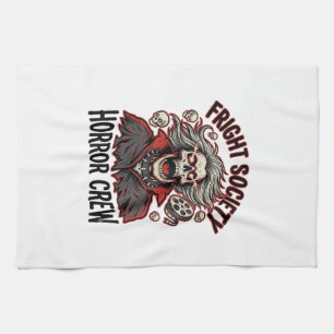 Vintage Horror T-Shirt Fright Society Totenkopf De Geschirrtuch