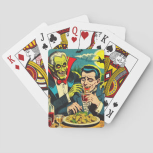 Vintage-Horror-Vampir-Comics Spielkarten