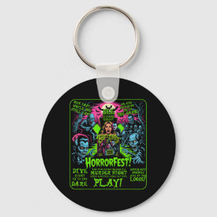 Vintage-Horrorfest-Plakat Halloween-Film alte Zeit Schlüsselanhänger