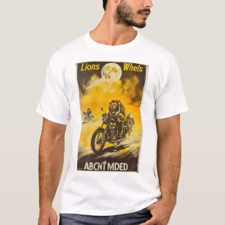 Vintage-Horrorfilmplakat für Löwen auf Rädern T-Shirt
