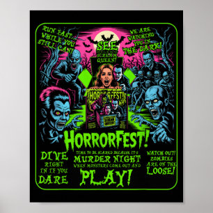 Vintage-Horrorfilmplakat Halloween-Film alte Zeit Poster