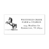 Vintage Horse Equestrian Business Name Permastempel (Design)